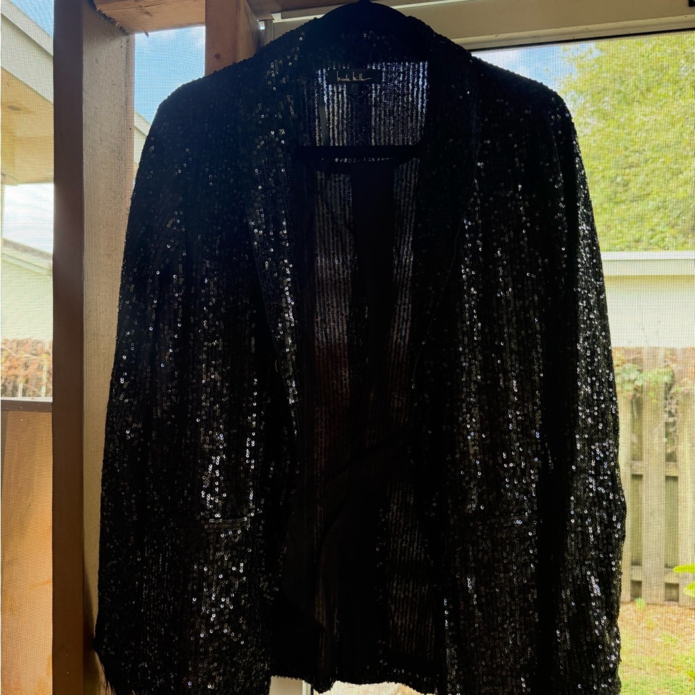 Nicole Miller Black Sequin Jacket